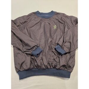 Roche Reversible Windshirt Mens Large Navy Blue Geometric SHCC Golf Pullover USA